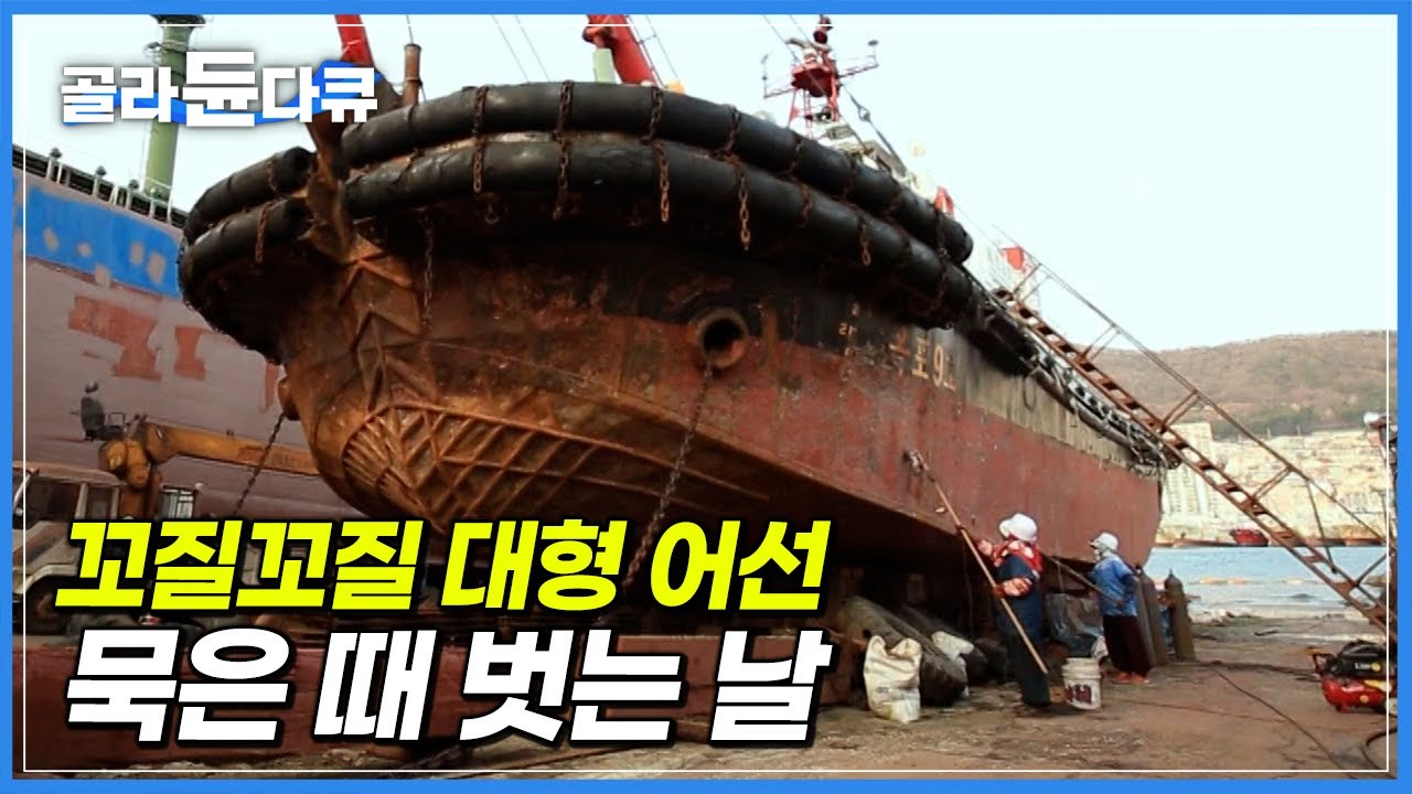 부산 조선소의 하루는 오늘도 정신없이 바쁘다! 꼬질꼬질한 대형 어선 묵은 때 시원하게 벗기는 영도 수리조선소 정비 현장┃한국기행┃#골라듄다큐