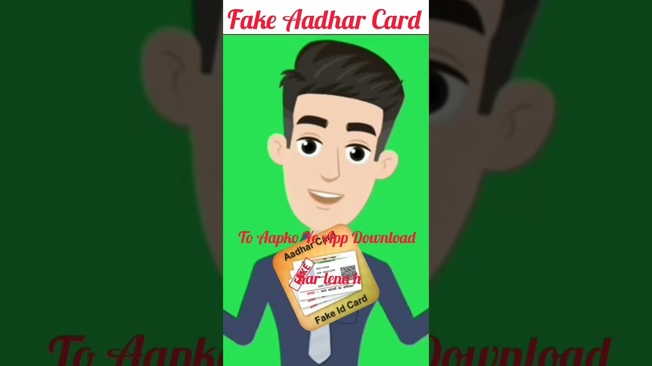 How To Make Fake Aadhar Card For Prenk 
