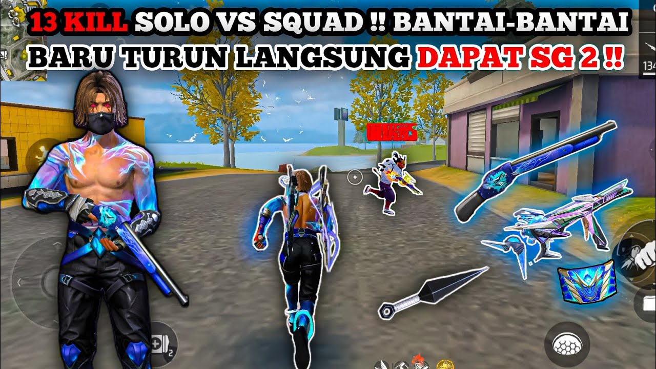 SOLO VS SQUAD ‼️ KILL 13 - FREE FIRE INDONESIA - YouTube