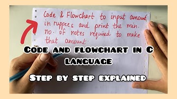 Minimum number of notes required to make the given amount | C Code and Flowchart | YourStudyGuide