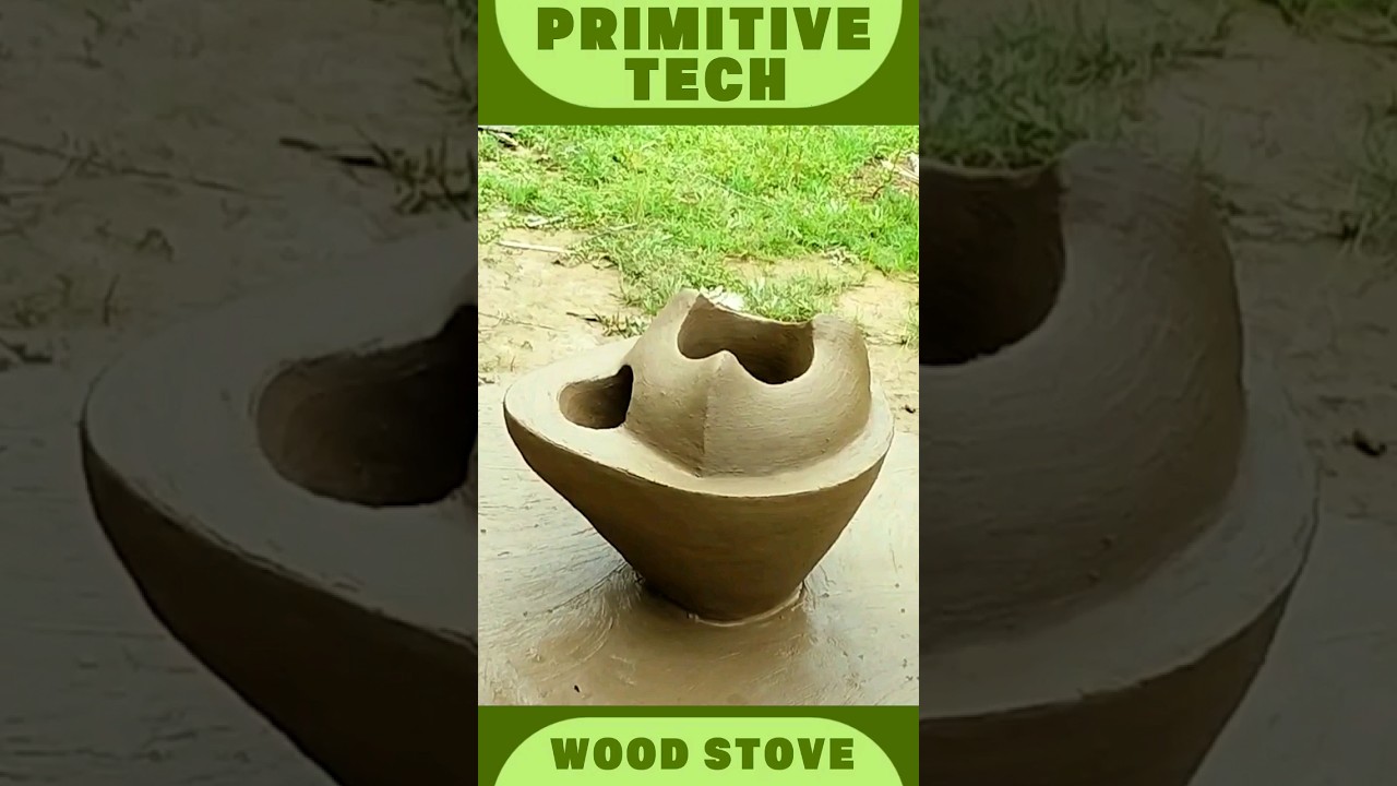 Eco-Friendly Primitive Wood Stove Made Only with Mud | Free Survival Skills Tutorial 🏕️ 