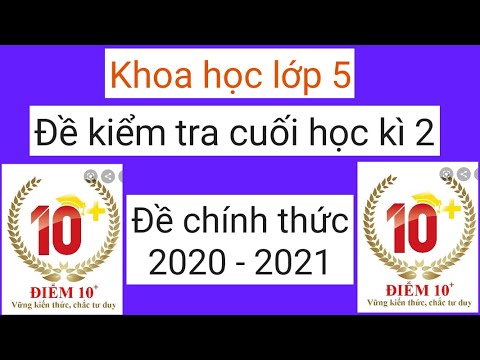 Đề thi khoa học lớp 5 cuối học kì 2 | Đề thi cuối học kì 2 môn Khoa học lớp 5 – Năm 2021