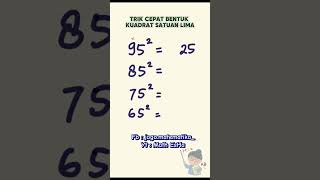 Download Lagu SOAL TRIK CEPAT MATEMATIKA DASAR BENTUK KUADRAT SATUAN LIMA MP3