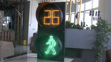 300mm still red man & yellow countdown timer+simple dynamic green pedestrian working video