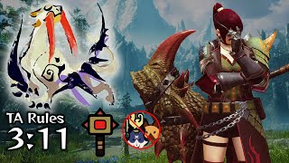 MHR Sunbreak: MR3 Barioth Vs. Strength Elemental Hammer 3:11 TA Wiki Rules - ベリオロス ハンマー