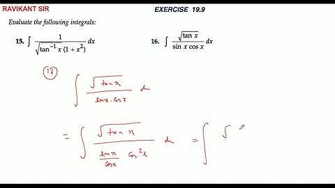 integration of sqrt tan x/sin x cos x