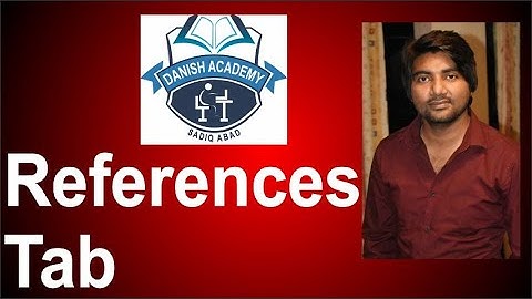 Ms word Reference tab in Urdu / Hindi