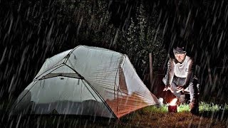 Camping in HEAVY Rain