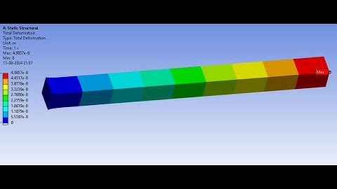 Stress analysis of solid beam with Square Cross Section using ANSYS WORKBENCH || #ansysworkbench