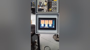 HMI touch-screen panel with UI on the operational vacuum press