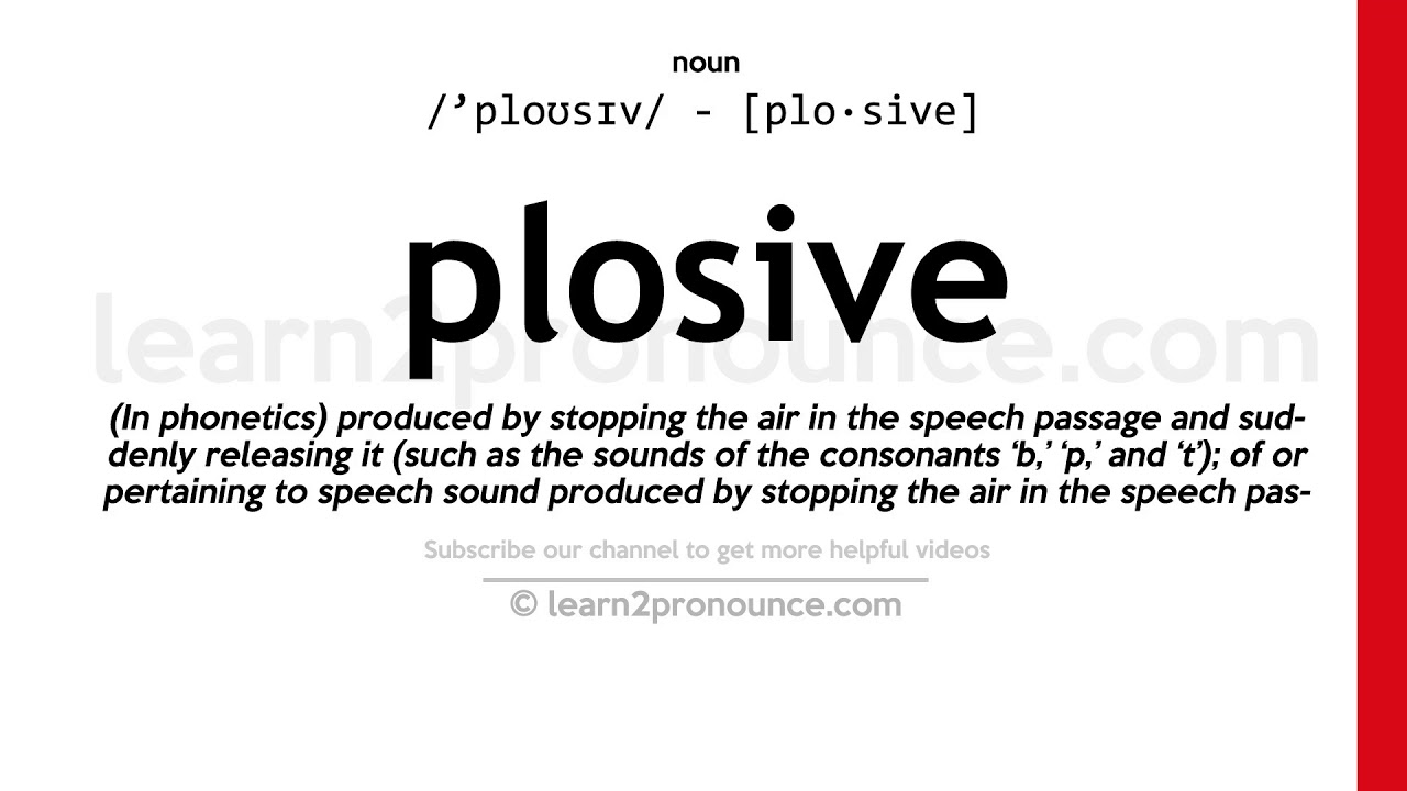 plosive speech sound meaning