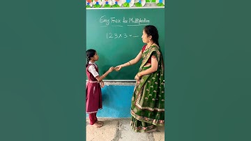 Easy trick for multiplication by Manasa #shortsviral #govtschool #maths #easy#shortcut#funny#happy