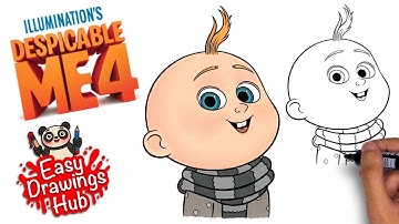 How to draw Felonious Gru Jr. from Despicable Me 4 - Easy Tutorial