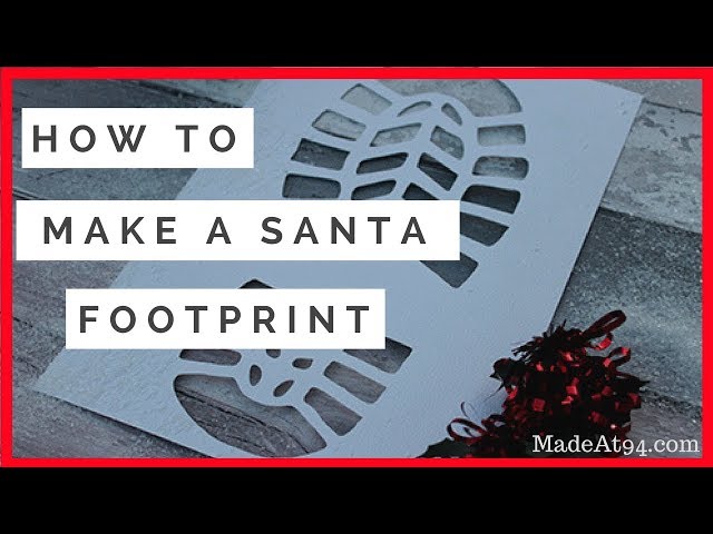 Santa Boot Print Stencil