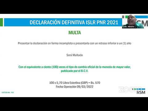 Declaración Definitiva de ISLR 2021. Aplicable a Personas Naturales