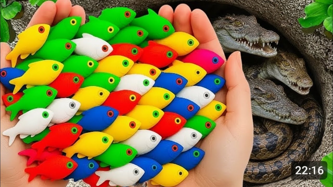 Catch Fish 7 colors and Have Crocodile 🐊