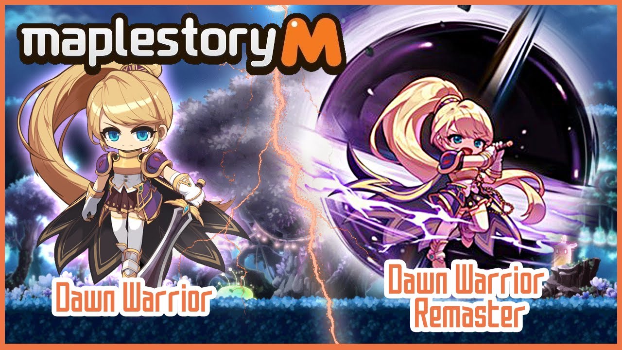MapleStory M Dawn Warrior Remaster cygnusknight YouTube