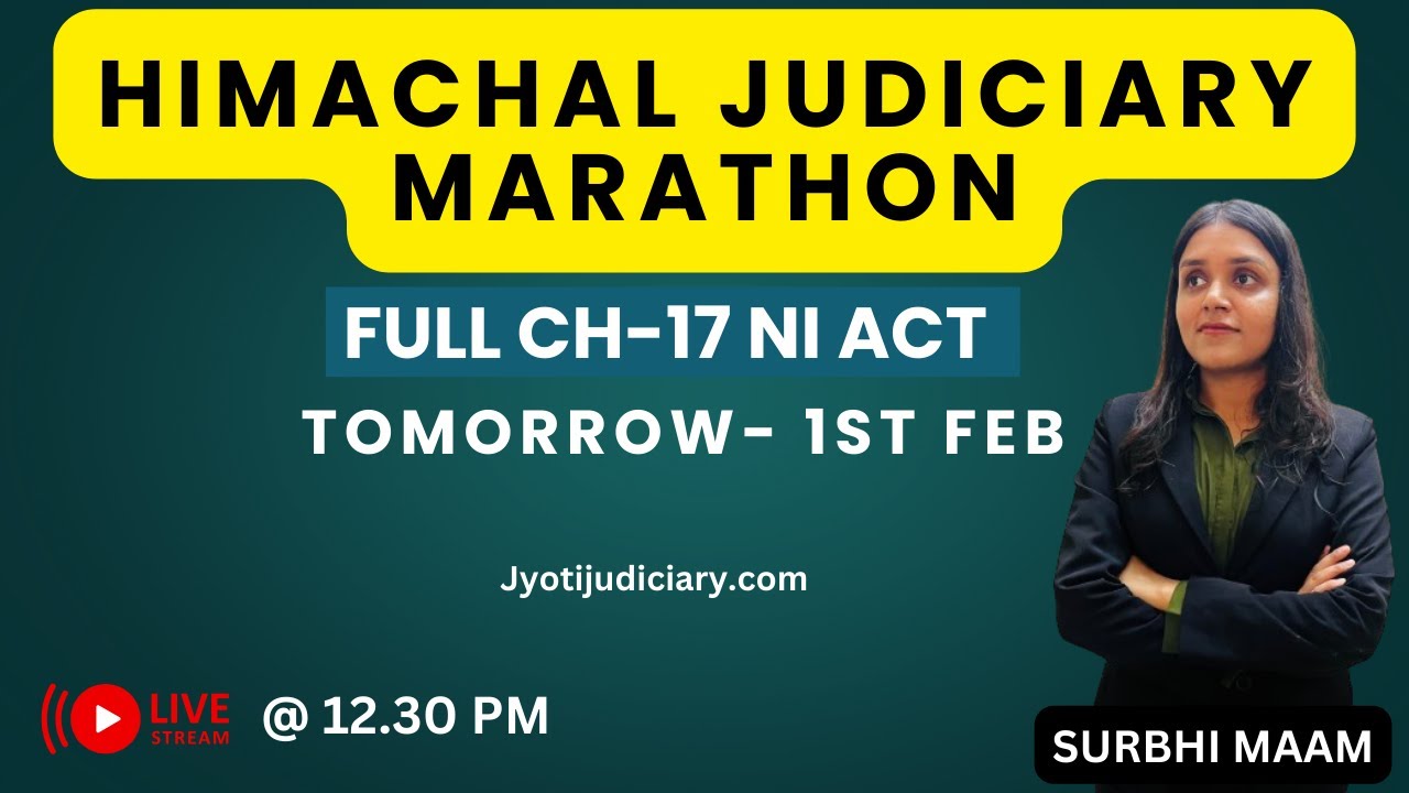 Full NI ACT Marathon | Himachal Judiciary 2025 | Himachal Pradesh Judiciary exam | Judiciary