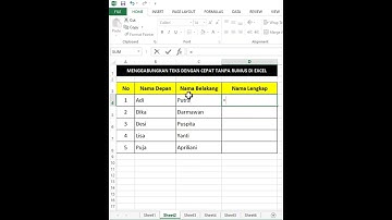 cara menggabungkan teks dengan cepat tanpa rumus di excel #shorts