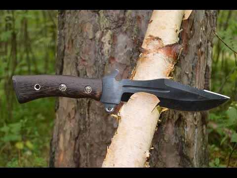 BONECRUSHERS. Нож АРМЕЙСКИЙ кузница Ю.М.Семина. Уличный тест