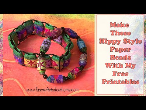 How To Make Hippy Style Jewelry With or Without A Bead Roller - Flat Paper Beads