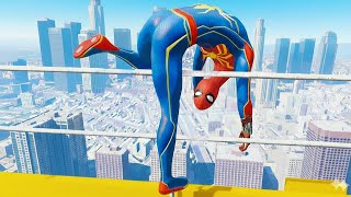SPIDERMAN CRAZY JUMPS/FALLS (GTA 5 Spider-Man Fails) #73 screenshot 1