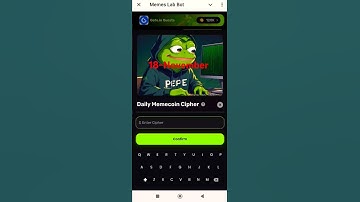 Memes Lab Bot Daily Cipher Today 18 November | Memes Lab Cipher Code Today | Daily Memecoin Cipher