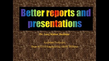 Better reports and presentations