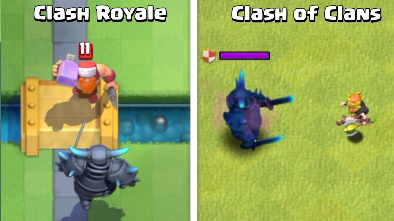 PEKKA in Clash of Clans vs Clash Royale