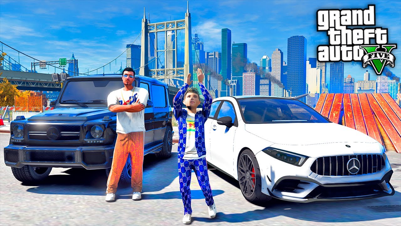 ОТЕЦ И СЫН В GTA 5 - ПОЧИНИЛИ МЕРСЕДЕС А45 АМГ ! ДРАКА С ПАПОЙ? РАЗБИЛ ...
