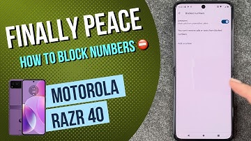 Motorola Razr 40 - How to block numbers • 📱 • 👤 • ⛔️ • Tutorial