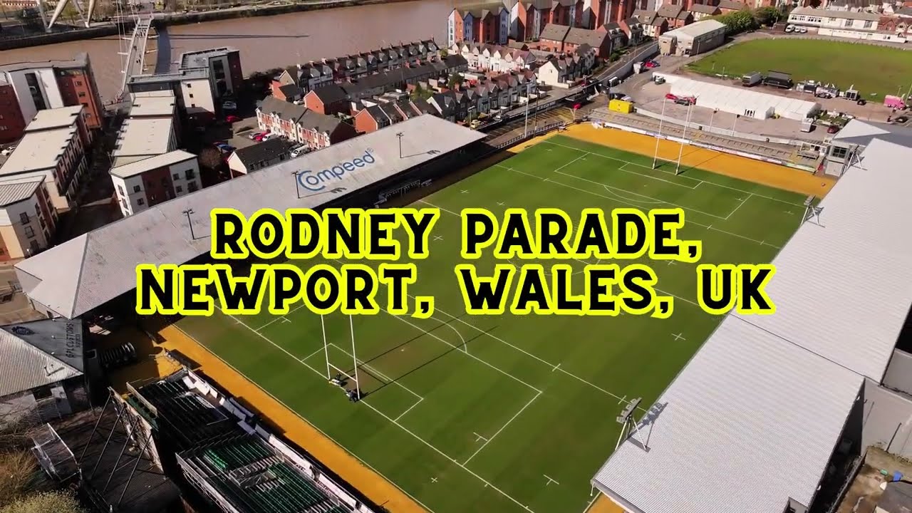 Newport County, Rodney Parade, 4K Drone Footage