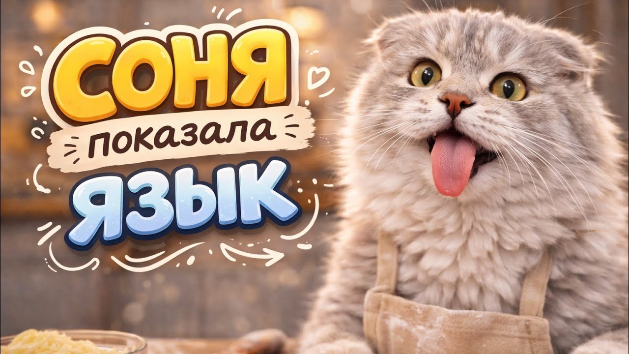 Соня показала всем язык 😊