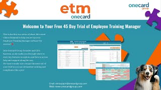 Welcome to your Free 45-Day Trial of Employee Training Manager