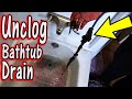 How to Unclog a Bathtub Drain ~ Clogged with TONS of Hair