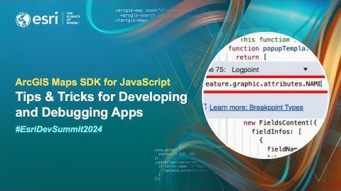 ArcGIS Maps SDK for JavaScript: Tips & Tricks for Developing and Debugging Apps | #EsriDevSummit2024