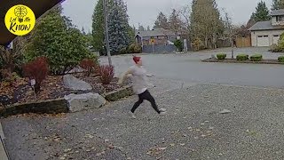 A Thief Attempted To Steal An Amazon Package – But Little Did She Know That The Nanny Was Home