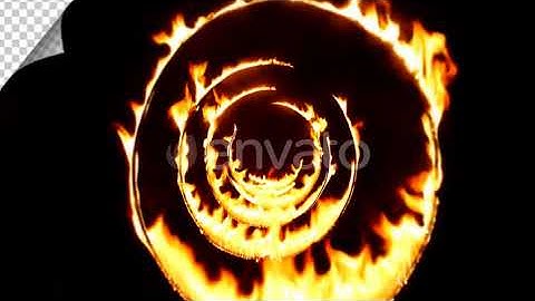 Video effects - Flying Through Fire Circle Tunnel - Background Loop