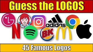 GUESS THE LOGOS In 8 Seconds | 45 Famous Logos | The Quiz Café #quiz #games #tqc #quizzes