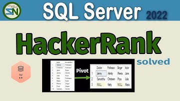 HackerRank - Solve Occupations using Sql Server PIVOT command