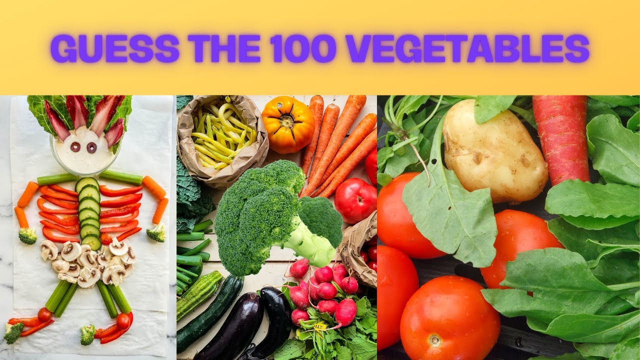 Guess The 100 Vegetables Quiz | Test Your Veggie Knowledge 🌶️ 🥕 🥬 - YouTube