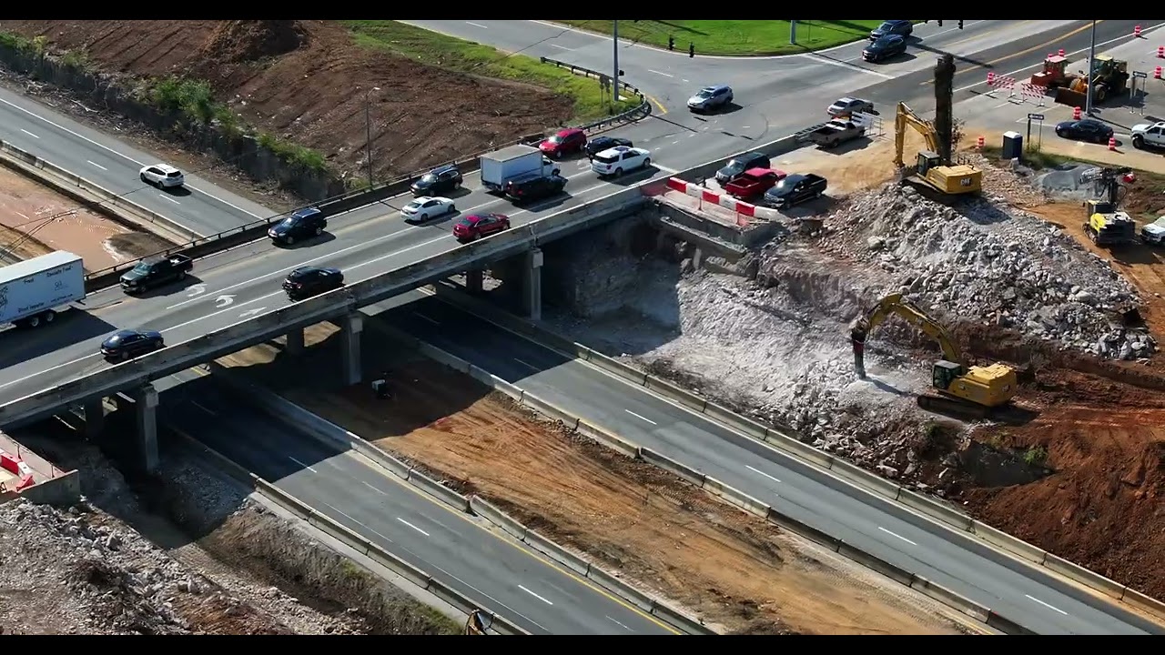 I-264/U.S. 42 Improvement Project | Aerial Construction Footage | Louisville, KY