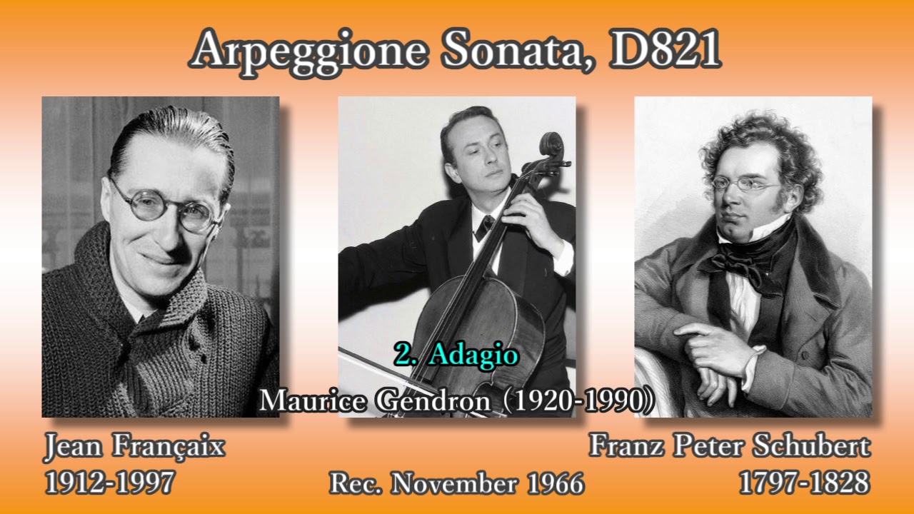 Schubert: Arpeggione Sonata, Gendron & Françaix (1966