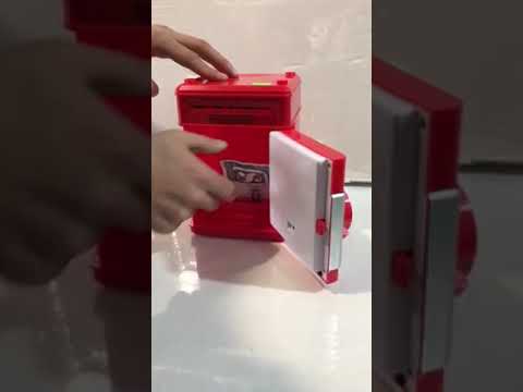 Оригинальные копилки. Сейф копилка атм для детей с купюроприемником. Собери супер сейф. Копилка сейф пластиковая большая красная эврика (*). Как открыть игрушечный сейф.