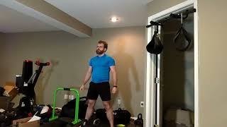 Workout Vlog 515 - Push, Pull, Hinge, Core - Intervals, 3 Rounds