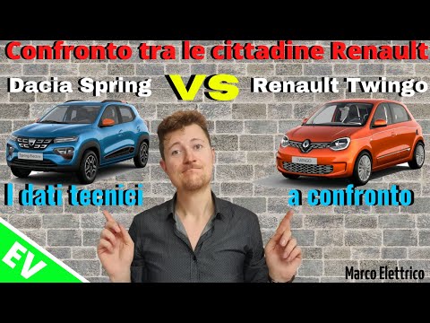 DACIA SPRING VS RENAULT TWINGO . Dati tecnici a confronto tra cittadine elettriche di casa Renault.