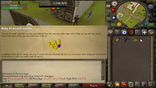 OSRS Ring of wealth update