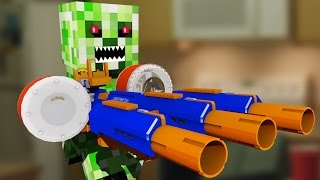 Nerf War: Nerf meets Minecraft 4 (Minecraft In Real Life)