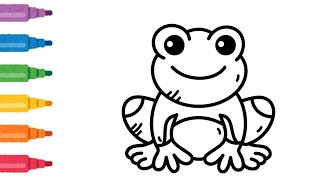 Frog coloring video |Frog coloring page| coloring book| kolouring drawing book Frog coloring video |Frog coloring page| coloring book| kolouring drawing book