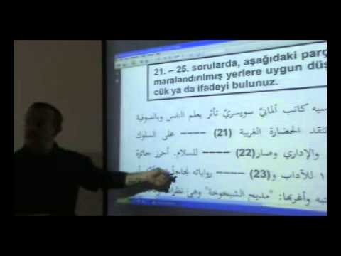 Arapça Kpds Soru çözümü 25 MART 2011 Abdussamet Bakkaloğlu 3. Ders